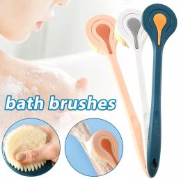 Long Handle Bath Brush Exfoliating ScrubberBody Scrub Back Massage Brush Shower Brush Sponge Exfoliator Cleaning Bathing Tools