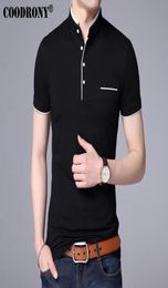 Fashion Coodrony Mandarin Collar Short Sleeve Tee Shirt Men Spring Summer Top Men Brand Clothing Slim Fit Cotton T Shirts Asi2956806