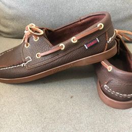 Casual Shoes 2024 For Men Handmade Boat Shoe Women Brown Genuine Leather Drive Mens Fashion Flats Female