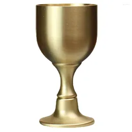 Wine Glasses Brass Glass Metal Offering Cup Buddha Wear-resistant Tabletop Buddhism Decorative Holy Exquisite