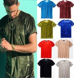 Mens Casual Summer Designer TShirt for Mens Tee Shirts European Style Velvet Brand Tshirts Fashion Short Sleeve Male Female Tops6330654