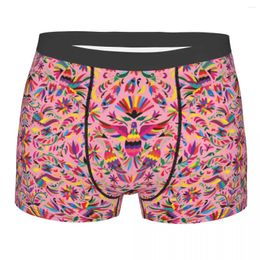 Underpants Otomi Birds Mexican Flowers Pattern Underwear Male Printed Custom Boxer Briefs Shorts Panties Soft
