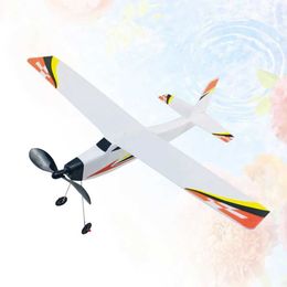 Aircraft Modle Aircraft toys Childrens glider Toy aircraft band Rubber foam wood model Balsa power flight aircraft model Learning sports helicopter S5452138