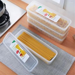 Storage Bottles Noodle Box Plastic Container Large Capacity Airtight Rectangular Pasta Kitchen Home Cereal Preservation