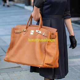 Bk Leather Handbag Trusted Luxury Limited Edition Bag Large Capacity Business Trip Luggage Mens and Womens Commuting Bag 50 Large Travel Bag H have logo HBV5