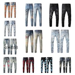 Mens Womens Designers Jeans Distressed Ripped Biker Slim Straight Denim For Men Fashion Denim Jeans Pants Mans Skinny Jean