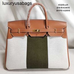 Tote Bags 40cm Hac Handbags Designer Bag Handmade Custom Spliced Platinum Togo Leather Swift Customized Mens Genuine Handbag Rj 62VC