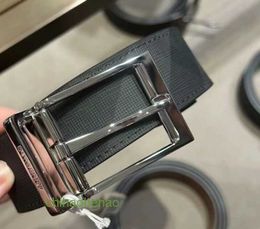 Designer BBorbaroy belt fashion buckle genuine leather double-sided checkered needle buckle mens belt waist chain ARYUJ