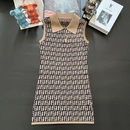 Damen Designer Kleid Sommer Mode Tops Tank Kleid Strickte Baumwollbrief gestrickte dreidimensionale Reliefkleid sexy Kleider