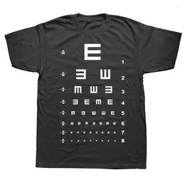 Men's T Shirts Eye Vision Chart Funny Optometrist Optometry Glasses Graphic Cotton Streetwear Short Sleeve Birthday Gifts T-shirt