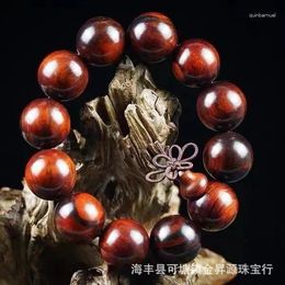 Charm Bracelets Grass Pear Wood Buddha Bead Bracelet Wooden Antique Men's And Women's Sandalwood Beads Small Leaf Purple