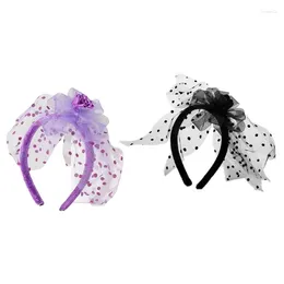 Party Supplies MXMB Delicate Headband Yarn Flower Prom Hairband Festival Headpiece For Girls