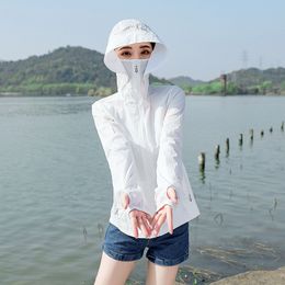 Summer Fashion Versatile Trend New Sun Protection Clothing Women New 2024 Big Hat Leather Jacket Thin Casual Wear Travel