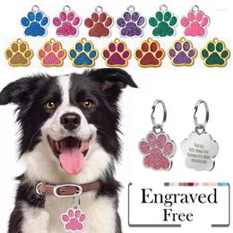 Dog Tag Personalised Pet Puppy Cat ID Engraved Custom Collar Accessories Customised Address Name For Dogs Cats