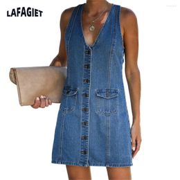 Casual Dresses Woman Denim Dress 2024 Summer Jeans Sundress Women's Streetwear Clothes Robe Jean Femme Vestido Vaquero Mujer XXL