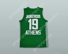 CUSTOM NAY Name Youth/Kids SARUNAS JASIKEVICIUS 19 PANATHINAIKOS BC GREEN BASKETBALL JERSEY Top Stitched S-6XL