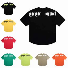 Tees Tshirt Summer Fashion Mens Womens Designers T Shirts Long Sleeve Tops Palms Letter Cotton Tshirts Clothing Polos Short Sleeve H Ef