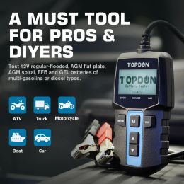 TOPDON BT100 Battery Tester 12V Charging Cranking Digital Test Tools for the Car Auto Analyzer Vehicle 100 to 2000CCA