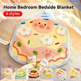 Carpets 40cm Cute Cartoon Decorative Carpet Imitation Cashmere Soft Bedroom Mat Children Area Rugs Kawaii Girls Room Blanket