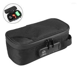 Storage Bags Portable Case Bag With Combination Lock Smell Proof Anti-smoke Pipe Jar