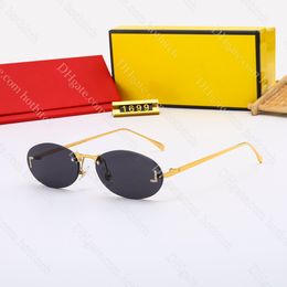 Designer Round Sunglasses Classic Letter Polarized Sunglasses Fashion Leisure Sun Glasses Trendy Metal Leg Sunglasses 6 Colors
