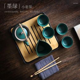 Teaware Sets Portable Travel Japanese Creative Ceramics Handmade Chinese Juego De Te Kitchen Teapot Set