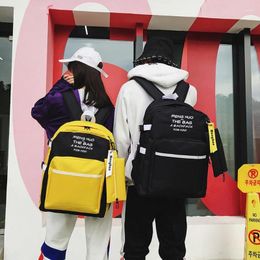 School Bags 2PCS Set Women Backpack Student Rucksack Shoulder Bag Purse Pen For