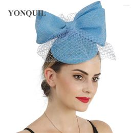 Headpieces Fashion Bride Wedding Hats Fascinator Bow Hair Accessories Women Party Occasion Headpiece With Mesh Headwear Hairpin Millinery