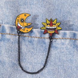 Brooches Soul Eater Manga Enamel Pins Set Anime Cosplay Evil Sun And Moon With Black Chains Brooch Badges Lapel For Backpack