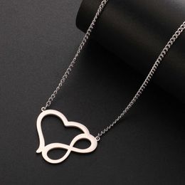 Infinite Symbol Heart Pendant Necklace Stainless Steel Endless Love For Women Wedding Jewelry Valentine S Day Gifts