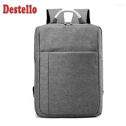 Backpack 2024 Square Simple Fashion Laptop Male Korean Version Oxford Fabric Backbag Waterproof Leisure Women