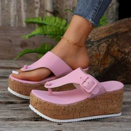 Slippers Women Platform High Heels Slippers Female Clip Toe Flip Flops Shoes Wedges Sandals 2024 Summer Fashion New Slides Pumps Zapatos H240521