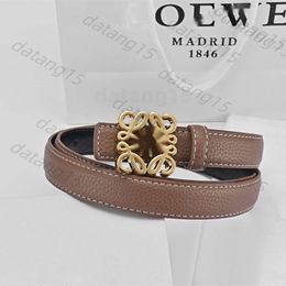 Loewebelt Belts Fashion Double-Sided Lychee Grain Loewe Belt Luxury Men Women Designer Belt Width 3.8Cm Gold Silver Smooth Buckle Leather Belts 290