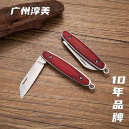 Mini Blade Sharp Redwood Small Portable Stainless Steel Fruit Folding Knife Multi Functional Outdoor 2B564d