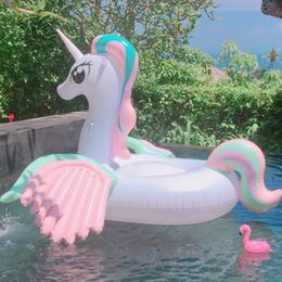 Giant Inflatable Unicorn Rideon Floating Bed Summer Toys Swimming Pool Games Water Mattress Floats For Adult 240521