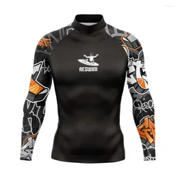 Women's Swimwear Men's UV Protection Surfing Diving Swimming Tight T-Shirt Rash Guards Long Sleeve Swim Shirts GYM Clothes Rashguard