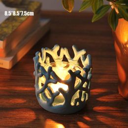 Candle Holders Resin Coral Candlestick Cup Holder Table Lamp Lights Decoration (Ramdom Colour Without Candles)