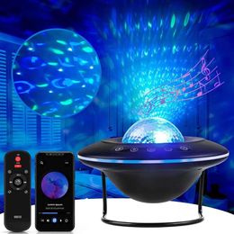 LooEooDoo Star Projector, Galaxy Starry Projection Light, Bluetooth Speaker Aurora Lighting with Timer Remote Control, LED Night and Sky Light Suitable for