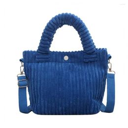 Storage Bags Tote Bag Large Capacity Adjustable Shoulder Strap Handle Button Closure Corduroy Women Bucket Handbag Crossbody Pouch