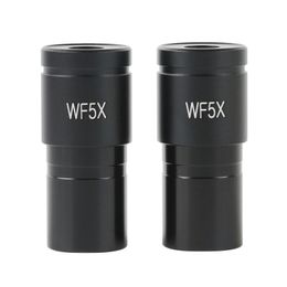 2pcs/set WF5X WF10X WF16X WF20X WF25X WF30X Biological Microscope Eyepieces Accessory Wide Field Wide Angle Lens 23.2mm Diameter