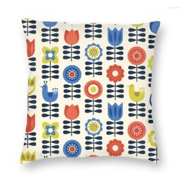 Pillow Vintage Scandinavian Floral Orla Kiely Square Pillowcover Decoration S Throw Case For Sofa Double-sided Printing