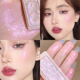 Makeup Highlighter Palette Face Glow Contour Shimmer Illuminator Purple Glitter High Light Mineral Powder Brightening Cosmetics