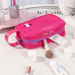New Holiday Portable Storage Bag, Business Trip Cosmetic Bag, Mesh Beach Bag Cosmetic Bag, Large Capacity And High-end Sense