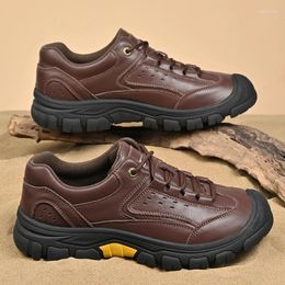 Casual Shoes 2024 Leather Winter Warm Men Fashion Outdoor Male Sneakers Lace-Up Men's Non-Slip Snow