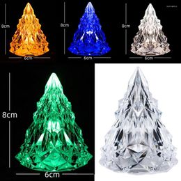 Table Lamps Creative Christmas Tree Shape Lamp Crystal Diamond Desk Mini Night Light Warm/White Filament Atmosphere