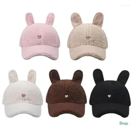 Ball Caps Dropship Baseball Hat For Girls Long Brim Warm Plush Teens Peaked Adjustable Winter Casual