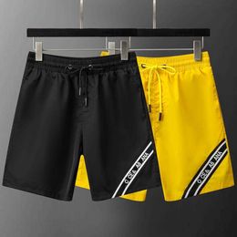 Mens Beach Shorts Mens Summer Swimming Shorts Men Boardshorts Fashion Board Short Pants Quick Dry Black Yellow Casual Shorts9c67