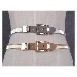 Other Fashion Accessories Womens gold and silver all metal elastic chain strap clip buckle waist belt luxury fashion belt BG-040 J240518