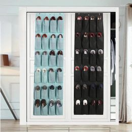 Storage Bags 24 Pocket Shoe Space Door Hanging Organizer Rack Closet Holder Wall-mounted Sundries Room Shoes Slippers Bag
