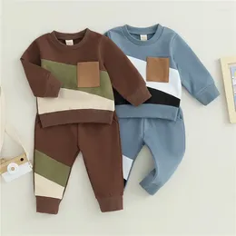 Clothing Sets 0-36months Baby Boy 2 Piece Outfits Long Sleeve Sweatshirt And Elastic Pants For Toddler Boys Spring Fall Clothes Set